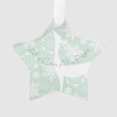 Alles is rustig Alles is Bright Deer Acryl Ornamen Ornament (achterkant)