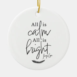 Alles is rustig Alles is Bright Modern Circle Orna Keramisch Ornament