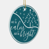 Alles is rustig Alles is helder Keramisch Ornament (Rechts)
