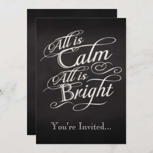 Alles is rustig, alles is helder kerstfeest kaart (Voorkant / Achterkant)