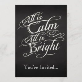 Alles is rustig, alles is helder kerstfeest kaart