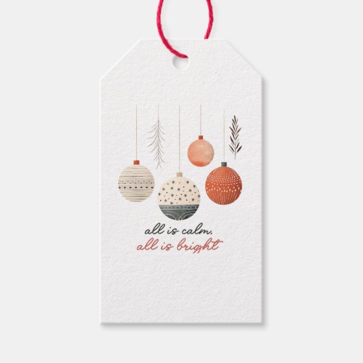 Alles is rustig Alles is helder Kerstmis Cadeaulabel (Voorkant)