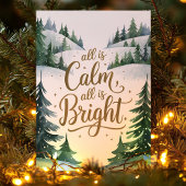Alles is rustig, alles is helder Kerstmis Feestdagen Kaart