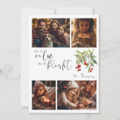 Alles is rustig Alles is helder Kerstmis Foto Groe Feestdagenkaart (Voorkant)