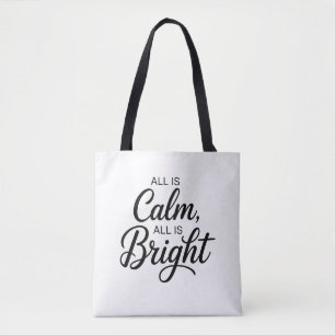 Alles is rustig alles is helder Kerstmis Tote Bag