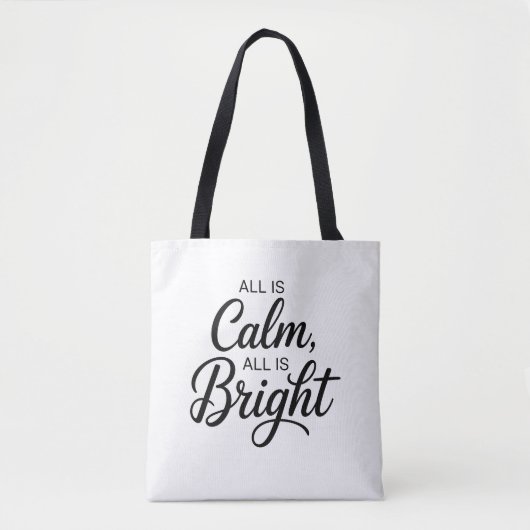 Alles is rustig alles is helder Kerstmis Tote Bag (Voorkant)