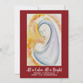 Alles is rustig, alles is helder, Madonna en kind Feestdagenkaart (Voorkant)