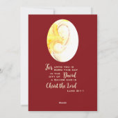 Alles is rustig, alles is helder, Madonna en kind Feestdagenkaart (Achterkant)