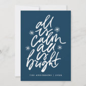 Alles is rustig, alles is helder marine non-foto feestdagenkaart (Voorkant)