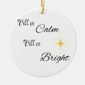 Alles is rustig, alles is helder op een keramisch ornament (Voorkant)