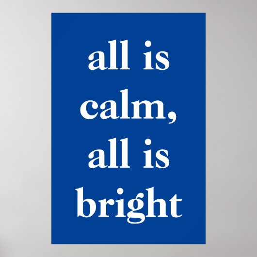 Alles is rustig, alles is helder poster (Voorkant)