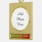 Alles is rustig, alles is helder verguld banner ornament (Links)