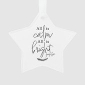 Alles is rustig, alles is licht en modern acryl Or Ornament (voorkant)