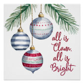 Alles is rustig, alles is lichte kerstversiering perfect poster (Voorkant)