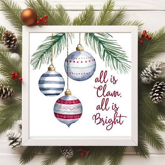 Alles is rustig, alles is lichte kerstversiering perfect poster