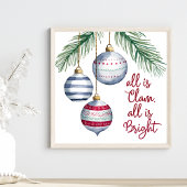 Alles is rustig, alles is lichte kerstversiering perfect poster