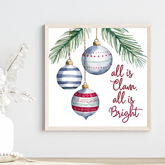 Alles is rustig, alles is lichte kerstversiering perfect poster
