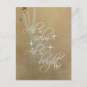 Alles is rustig, alles is stralend kerstmis feestdagenkaart (Voorkant)