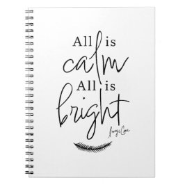 Alles is rustig, alles is stralend stille kerstnac notitieboek