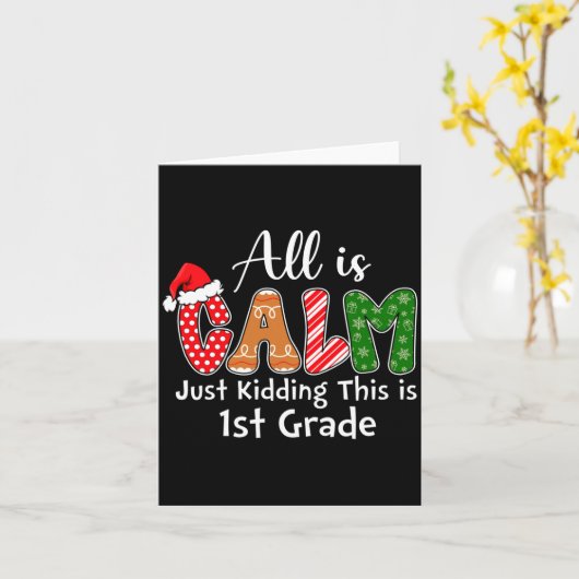 Alles is rustig, grapje, dit is de 1e klas preppy kaart (Gele Bloem)