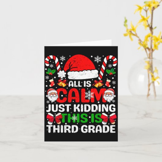 Alles is rustig, grapje, dit is de derde klas Chri Kaart (Gele Bloem)