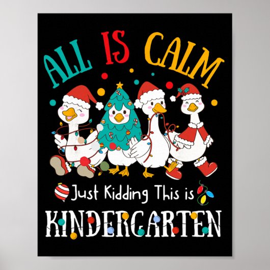 Alles is rustig, grapje, dit is kleuter kerstman poster (Voorkant)
