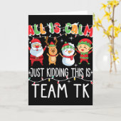 Alles is rustig, grapje, dit is Team Tk Xmas Squa Kaart (Gele Bloem)