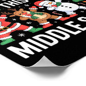 Alles is rustig leuk Kerstmis Middelbare school Ke Poster (Hoek)