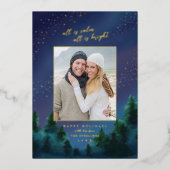 Alles is rustig - Starry Sky Folie vakantie fotoka Folie Feestdagenkaart (Voorkant)