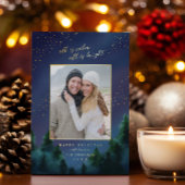 Alles is rustig - Starry Sky Folie vakantie fotoka Folie Feestdagenkaart