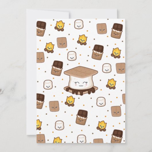 Alles is S'more Fun Baby shower Kaart (Achterkant)