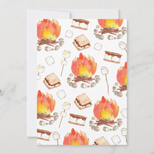 Alles is S'more Fun Baby shower Kaart (Achterkant)