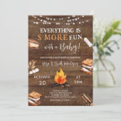 Alles is S'more Fun Camping Baby shower Kaart (Staand voorkant)