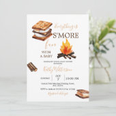 Alles is S'more leuk kampvuur met Baby shower Kaart (Staand voorkant)