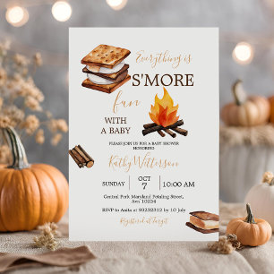 Alles is S'more leuk kampvuur met Baby shower Kaart