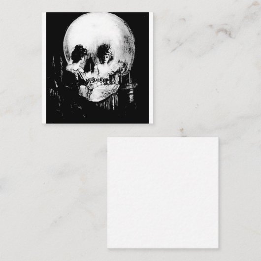 Alles is Vanity Charles Allan Gilbert Vierkante Visitekaartje (Voorkant / Achterkant)