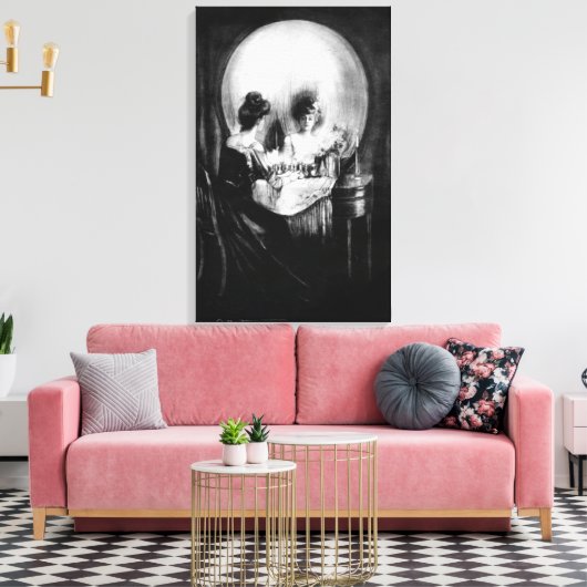 "Alles is Vanity" van C. Allan Gilbert Canvas Afdruk (Insitu (Woonkamer))