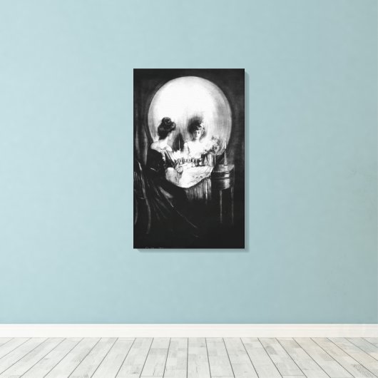 "Alles is Vanity" van C. Allan Gilbert Canvas Afdruk (Insitu (Houten vloer))