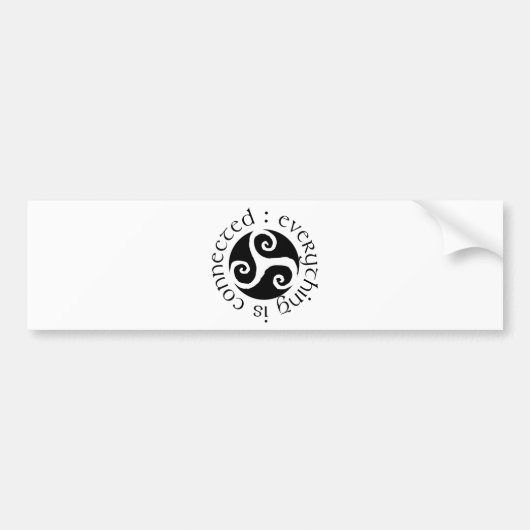 Alles is verbonden bumpersticker (Voorkant)