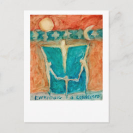 Alles is verbonden en bestaat samen. briefkaart