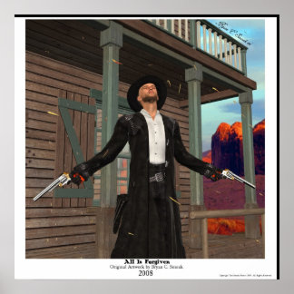 "Alles is vergeven" Onwetende Gunslinger Originele Poster