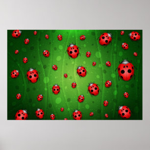 Alles is vol met lieveheersbeestjes poster