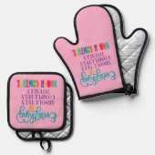 Alles is volledig onder controle ovenwant & pannenlap set (Voorkant / Achterkant)