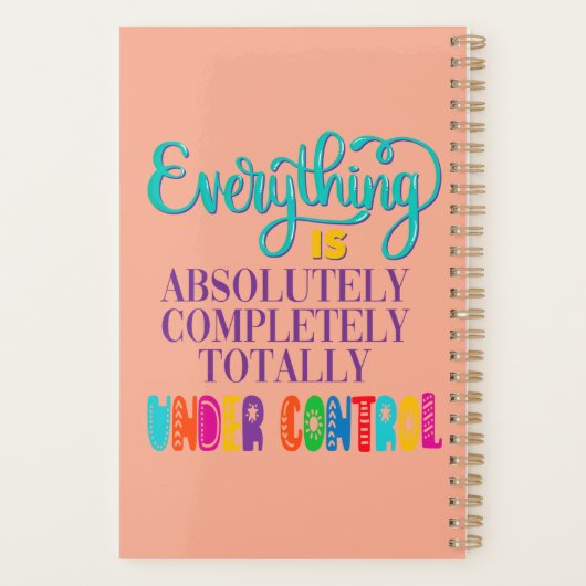 Alles is volledig onder controle planner (Achterkant)