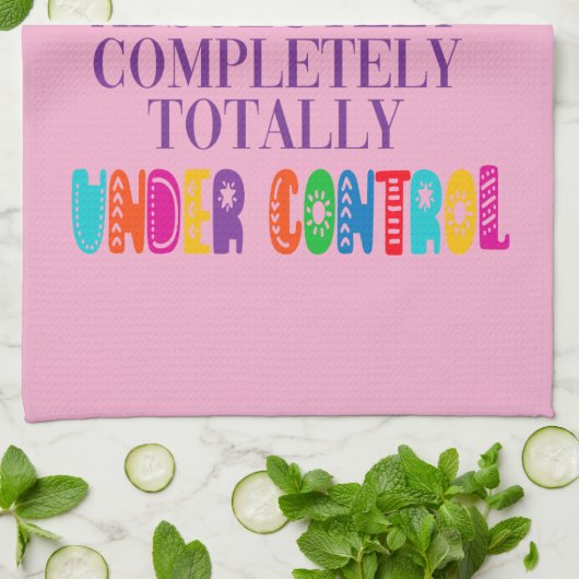 Alles is volledig onder controle theedoek (Gevouwen)