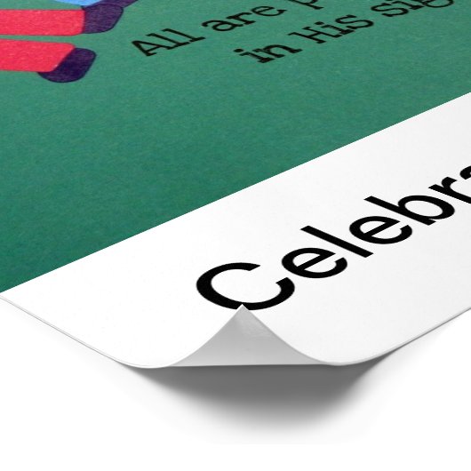 Alles is waardevol in Zijne blik! Poster (Hoek)