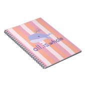 Alles is walvis (blauw, roze strepen) notitieboek (Rechterzijde)