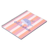 Alles is walvis (blauw, roze strepen) notitieboek (Linkerzijde)