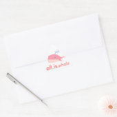 Alles is walvis (roze) sticker (Envelop)