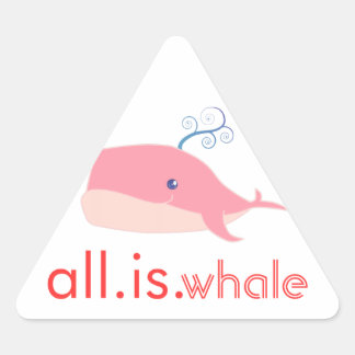 Alles is walvis (roze) sticker